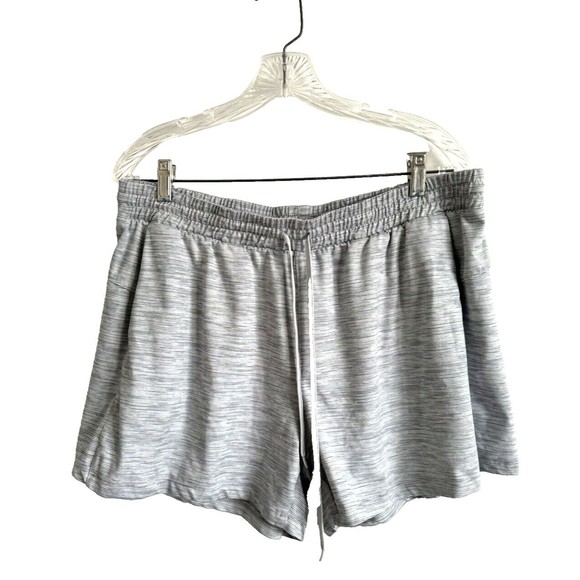 RBX Workout Shorts Running Gray Heathered Elastic Waist Pockets XL - Picture 1 of 7